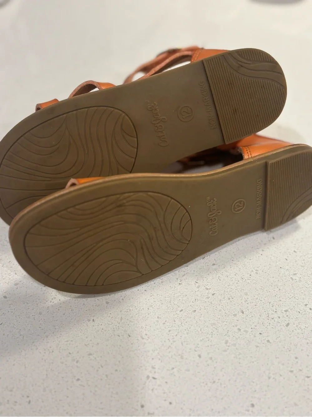 Cat & Jack Girls' Strappy Ankle-Wrap Sandals size 12